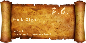 Purt Olga névjegykártya